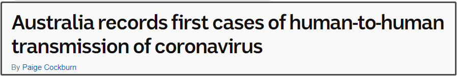 开始蔓延了！病毒通过人传人在全澳扩散！今天4个州出现新病例，社区传染阶段到了。