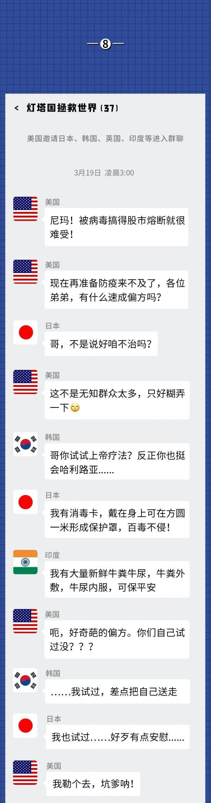 疫情下的世界各国在一个群里，会聊什么？