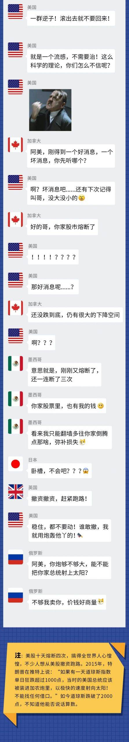 疫情下的世界各国在一个群里，会聊什么？