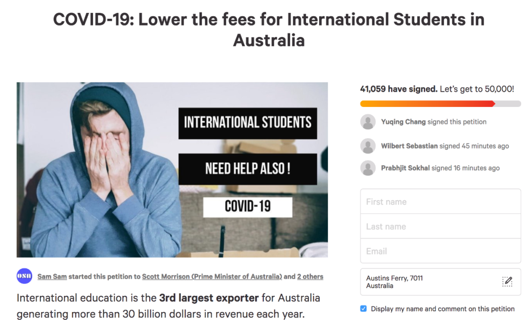 包过？澳大学集体放话这个学期一个人不挂？逾4w留学生请愿降低学费！下个学期也回不来了？！现有政策或至少维持6个月！