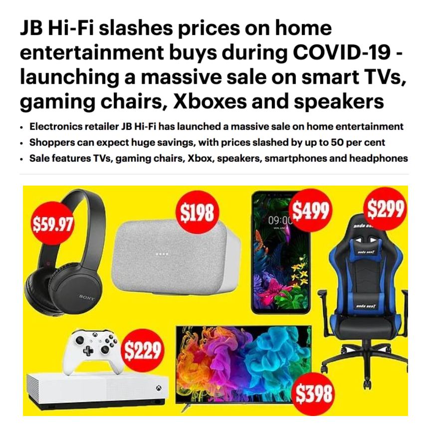 JB-HIFI复活节“大放血”！XBOX仅$229！智能手机半价！买不到Switch没关系，还有近百件宅家娱乐产品5折起！